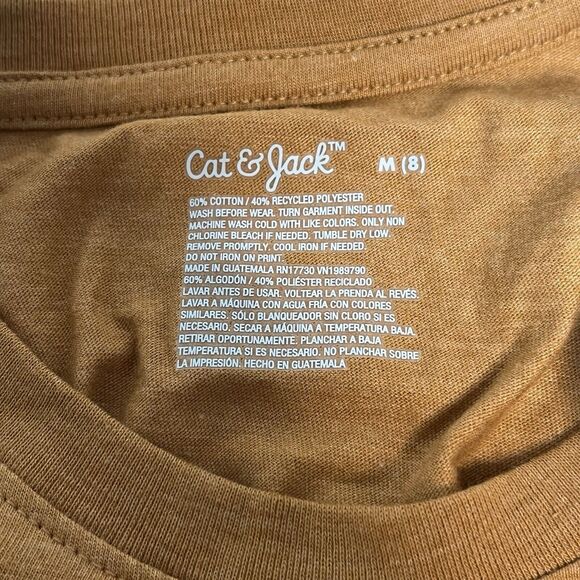 Cat & Jack Boys Lt Brown Long Sleeve Space Rocks! Graphic T-Shirt Size M (8) NEW - Picture 5 of 7